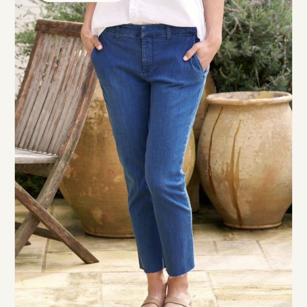 Frank & Eileen Wicklow Italian Performance Denim Chino Cropped Jeans 1977 Wash